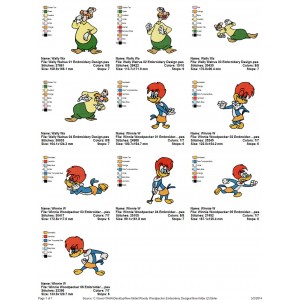 Package 10 Woody Woodpecker 04 Embroidery Designs